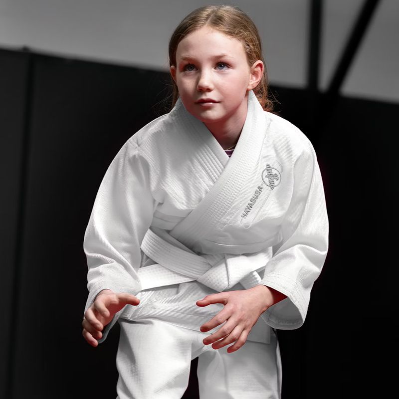 GI за деца Бразилско джу-джицу Hayabusa Essential white 5
