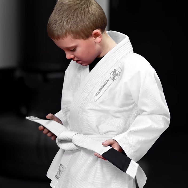 GI за деца Бразилско джу-джицу Hayabusa Essential white 6