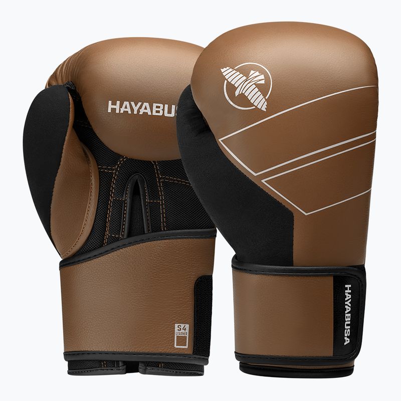 Боксови ръкавици Hayabusa S4 Leather golden brown