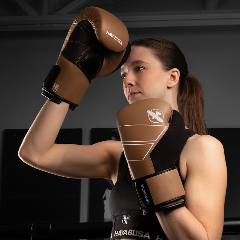 Боксови ръкавици Hayabusa S4 Leather golden brown 7