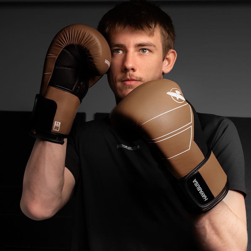 Боксови ръкавици Hayabusa S4 Leather golden brown 9