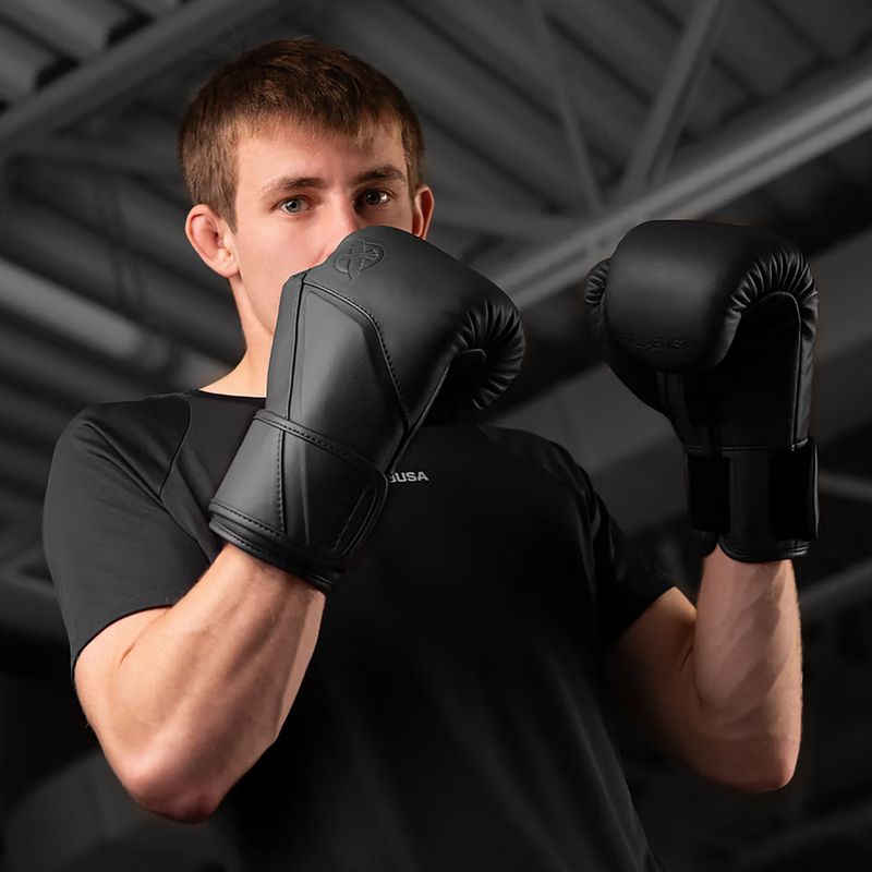 Боксови ръкавици Hayabusa E1 Leather black 7