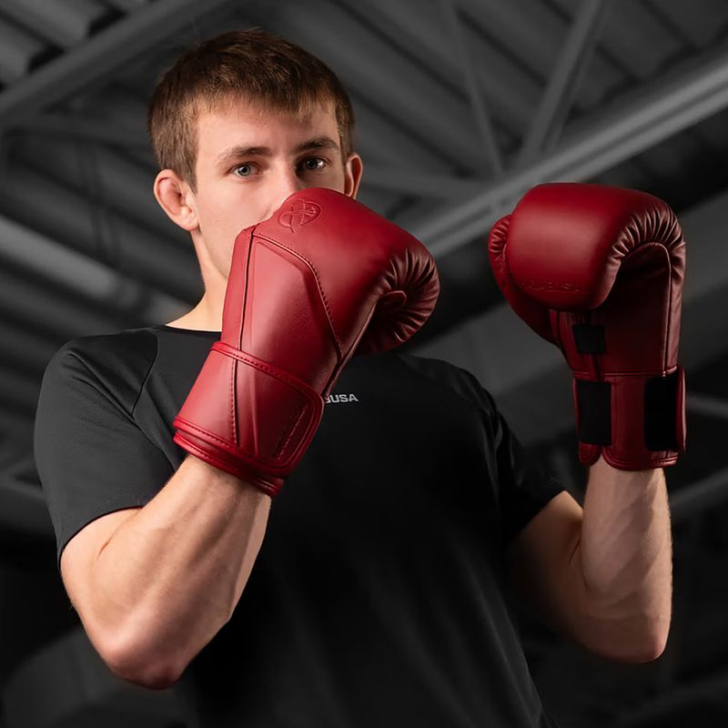 Боксови ръкавици Hayabusa E1 Leather red 6