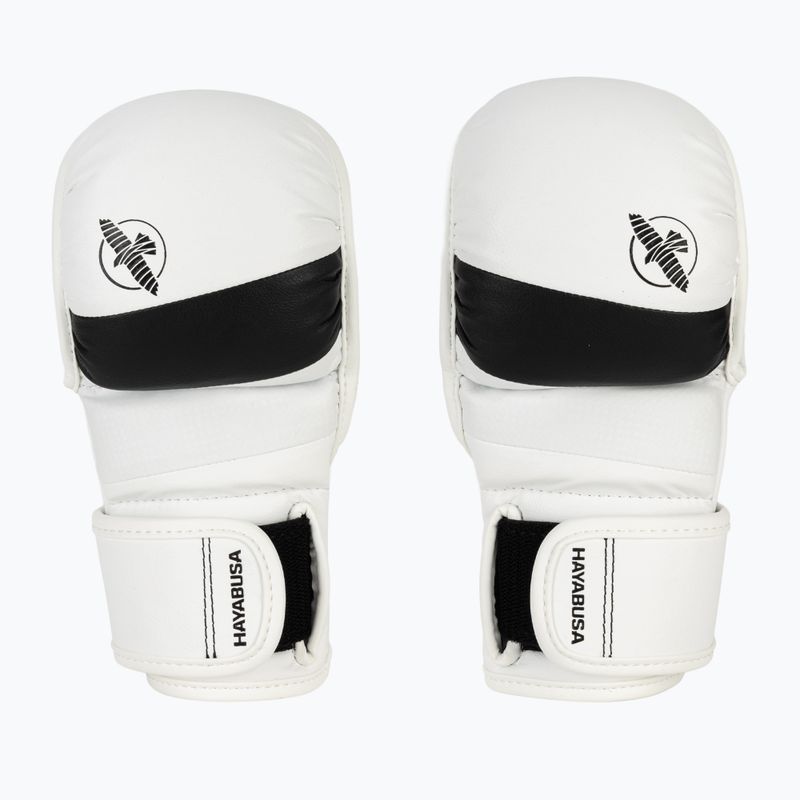 Hayabusa T3 Hybrid бели/черни граплинг ръкавици 2