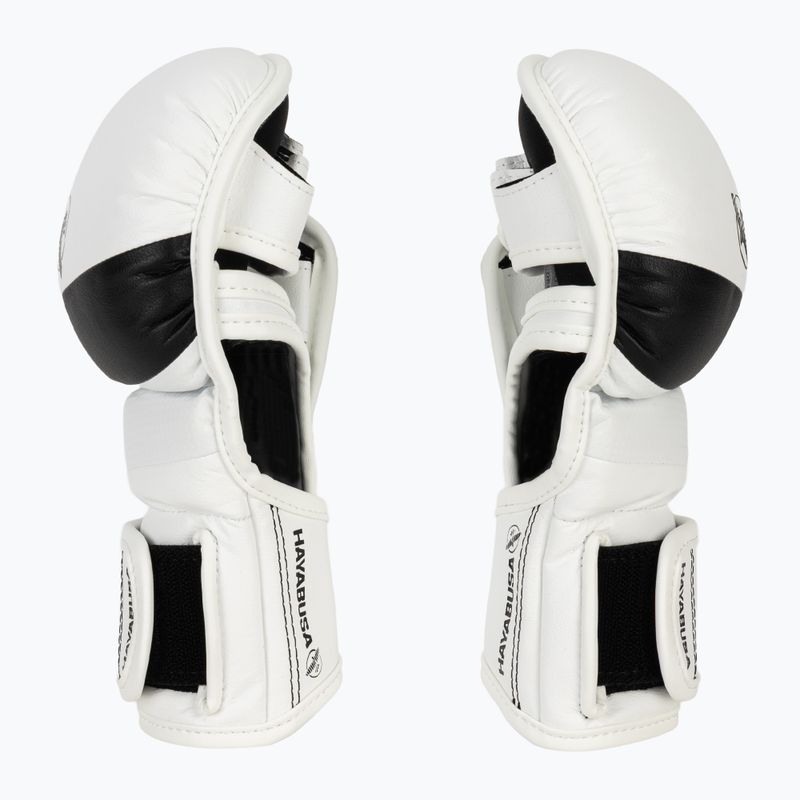 Hayabusa T3 Hybrid бели/черни граплинг ръкавици 4