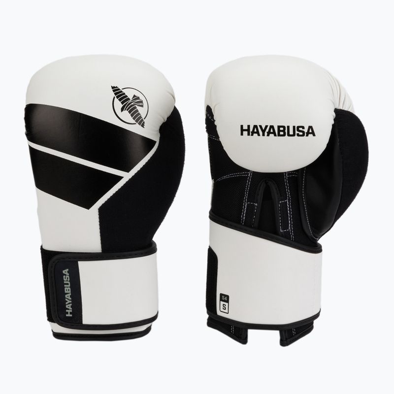 Боксови ръкавици Hayabusa S4 черно-бели S4BG