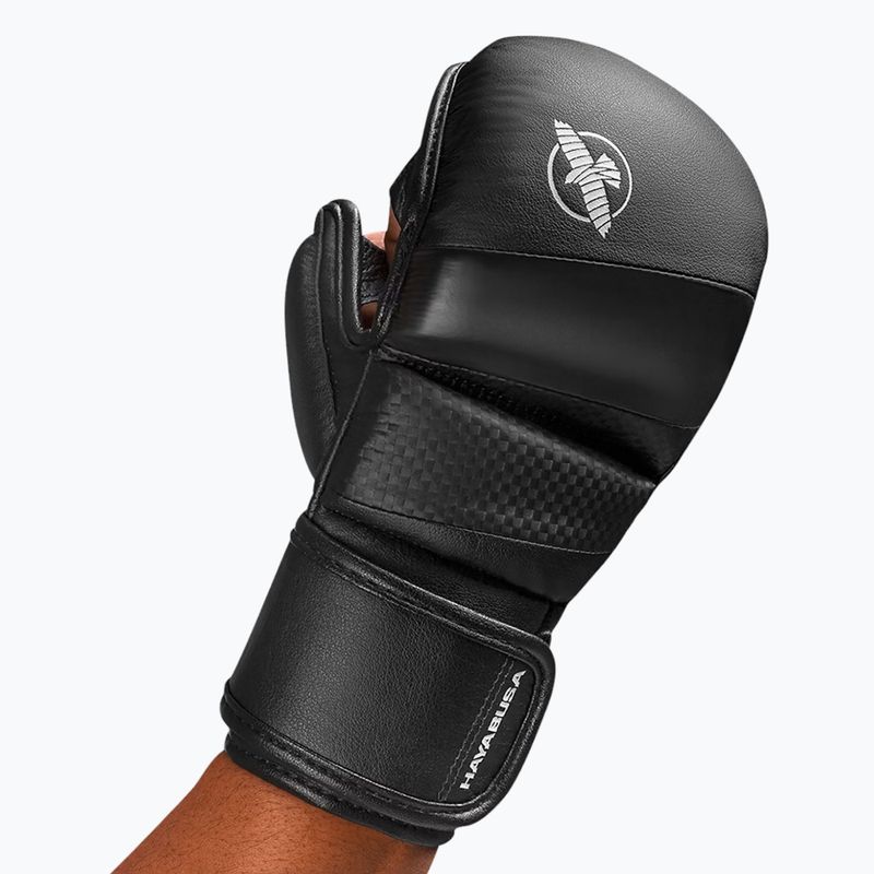 Hayabusa T3 Hybrid черни граплинг ръкавици 4