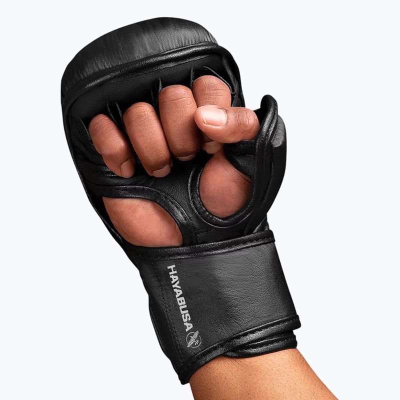 Hayabusa T3 Hybrid черни граплинг ръкавици 5