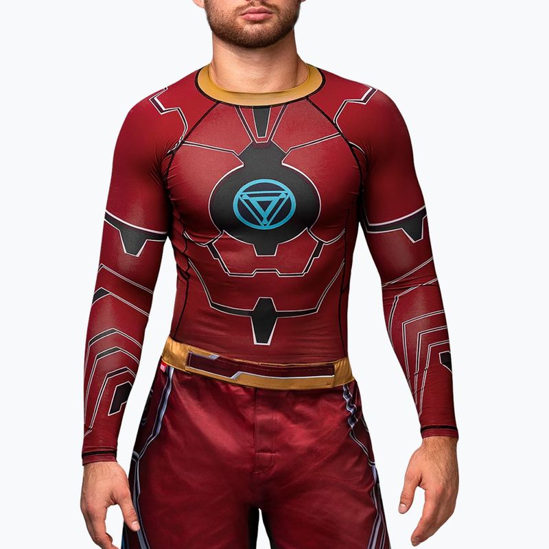 Hayabusa мъжки рашгард с дълъг ръкав Marvel's Iron Man червен