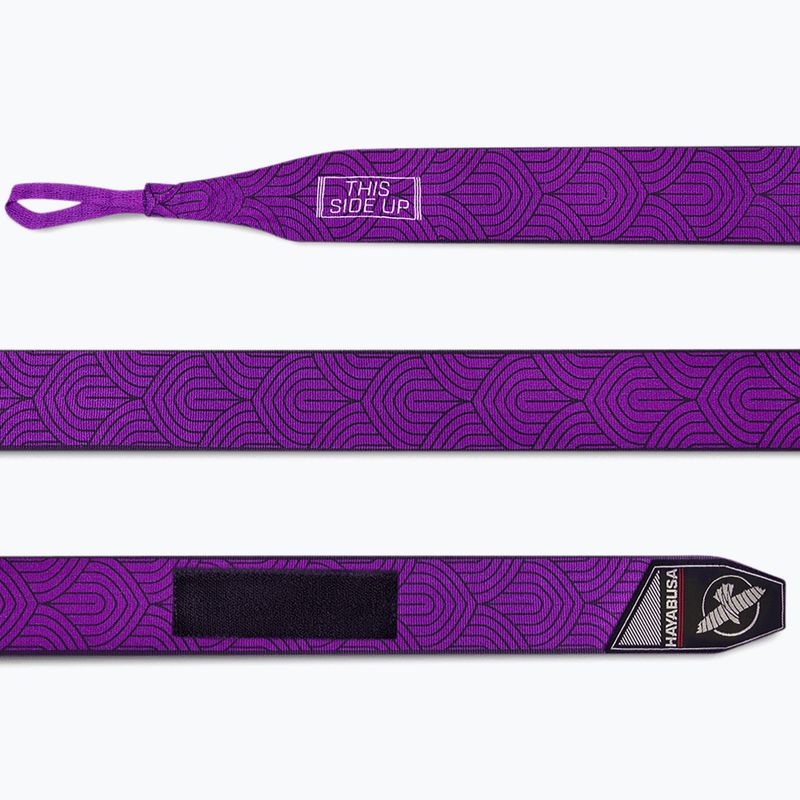 Hayabusa Perfect Stretch Печатни 450 cm лилави лотосови боксови превръзки 3