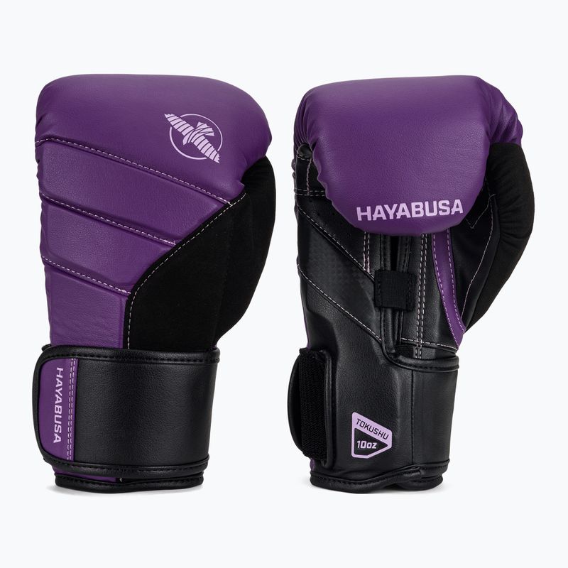 Hayabusa T3 лилави/черни боксови ръкавици