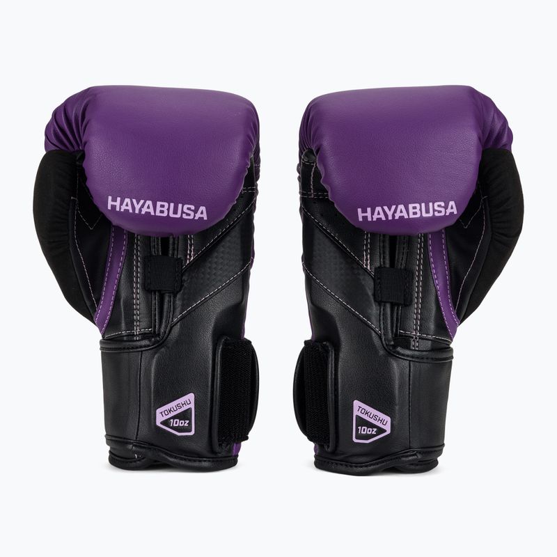 Hayabusa T3 лилави/черни боксови ръкавици 3