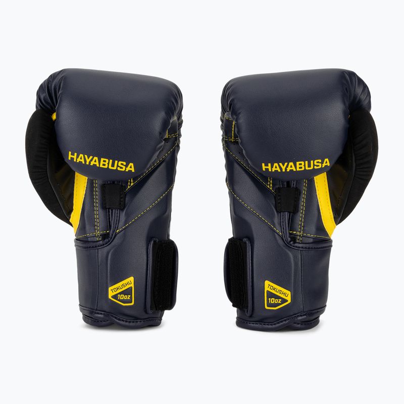 Боксови ръкавици Hayabusa T3 тъмносини/жълти 3