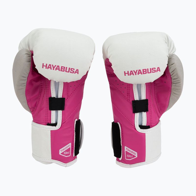 Hayabusa T3 боксови ръкавици бели и розови T314G 2