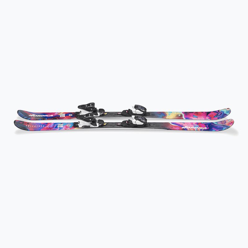 Детски ски за спускане със ски автомати Nordica Unleashed JR + J7.0 FDT rainbow 5