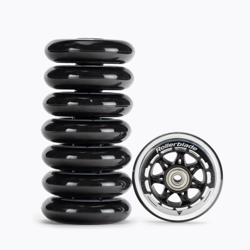 Колела за ролери Rollerblade 84/84A+SG7+8mmsp 8 бр. черни 06951200000