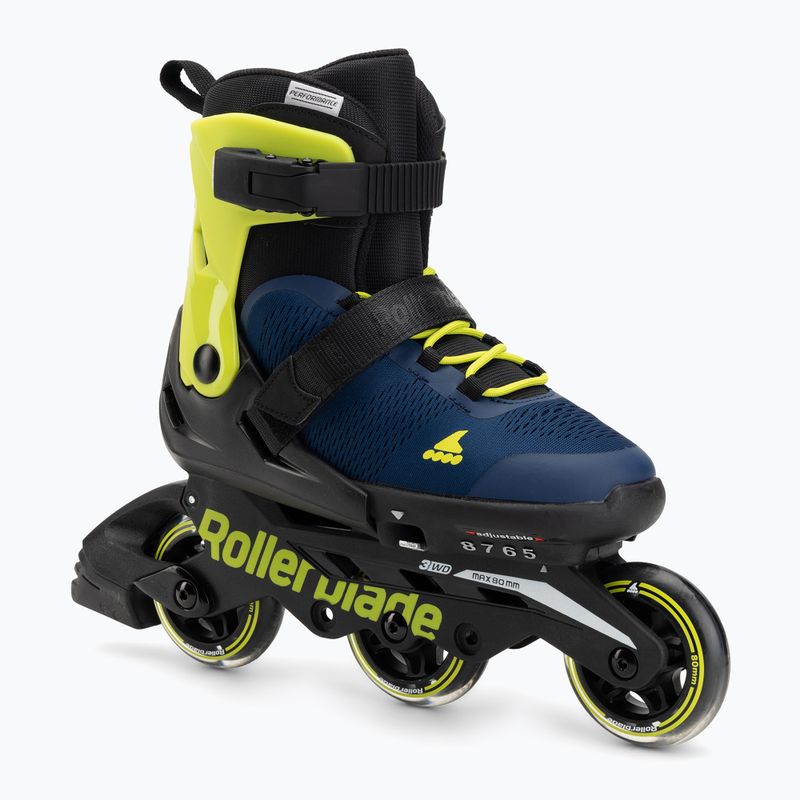 Детски ролери Rollerblade Microblade 3WD Jr blue royal/lime