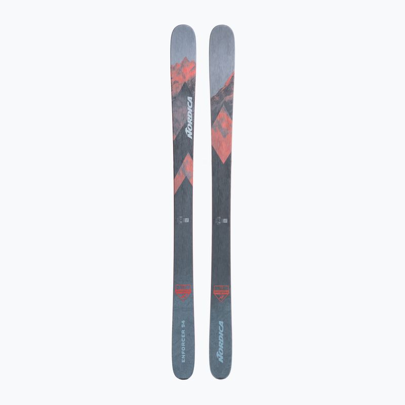 Nordica ENFORCER 94 Плоски сиво-червени ски за спускане 0A230800001
