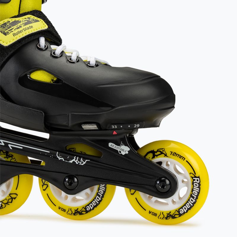 Детски ролкови кънки Rollerblade Fury черни/жълти 5