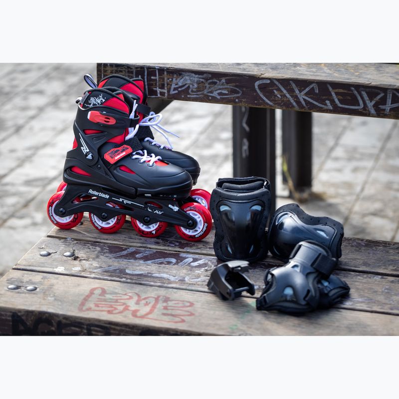Детски ролери с протектори Rollerblade Fury Combo Jr black/red 2