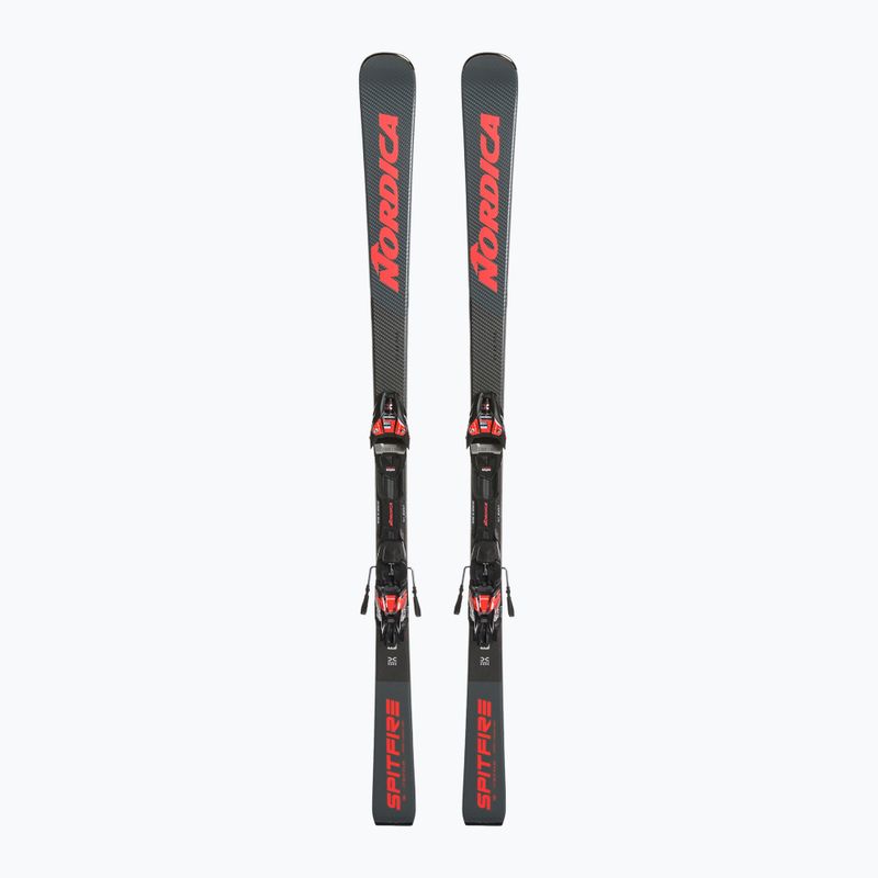 Nordica Spitfire DC 68 Pro FDT + XCELL12 FDT сиви/червени ски за спускане