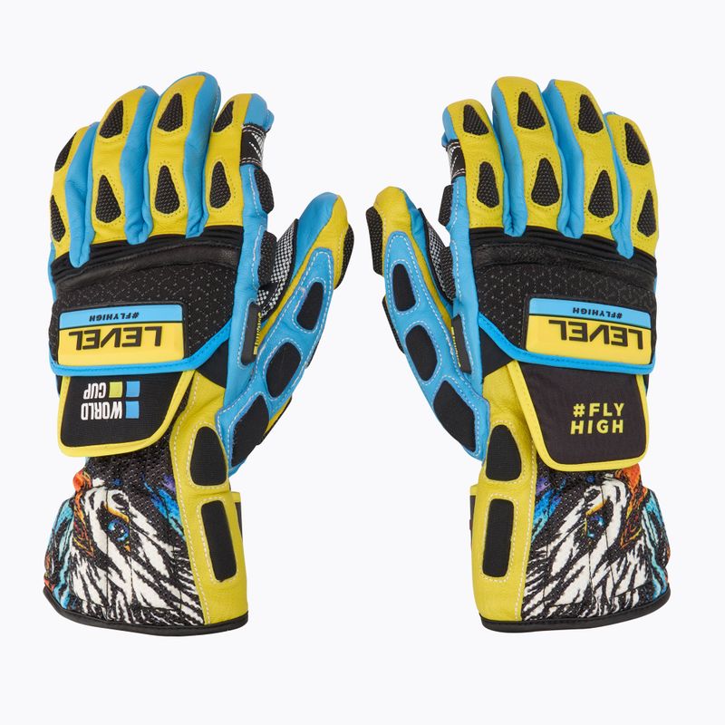 Скиорски ръкавици Worldcup CF yellow/blue 2