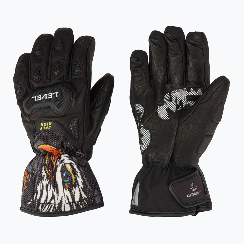Детски скиорски ръкавици Level Sq JR CF pk black
