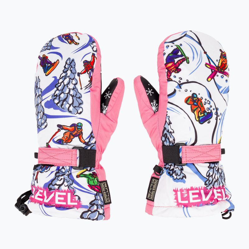 Детски скиорски ръкавици Level Junior Mitt pink 2