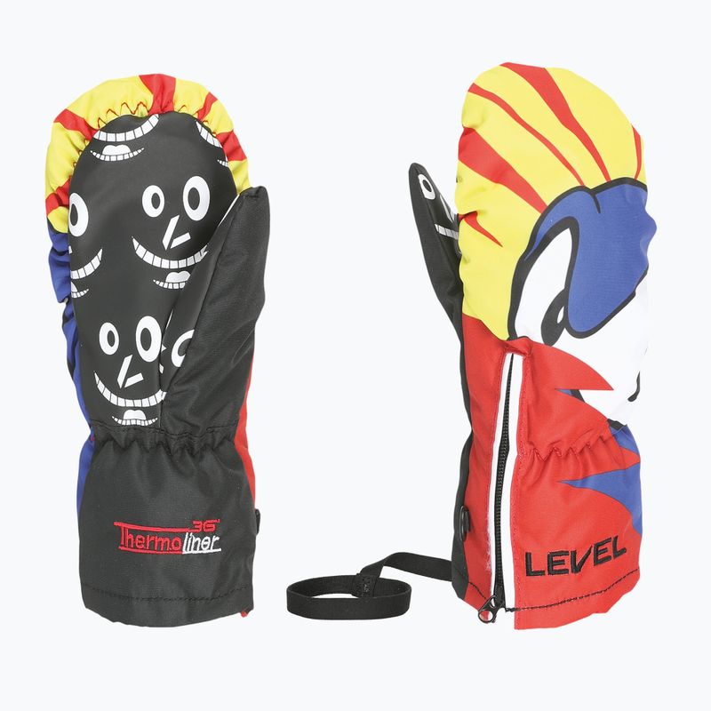 Детски скиорски ръкавици Level Lucky Mitt yellow/blue