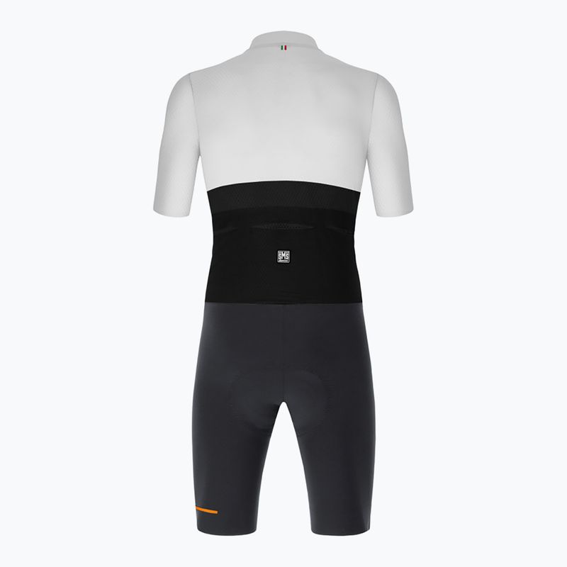 Мъжки сиво-бял шосеен костюм Santini Redux Istinto 2S769C3 2