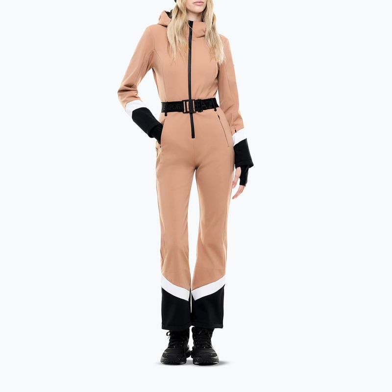 Дамски скиорски гащеризон EA7 Emporio Armani Pure Softshell Jumpsuit mocha mousse