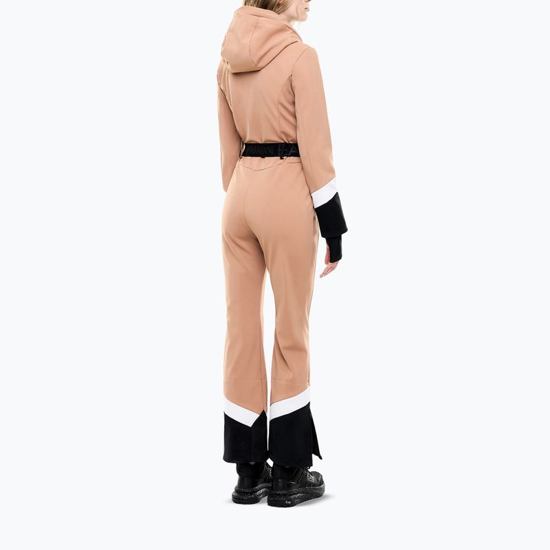 Дамски скиорски гащеризон EA7 Emporio Armani Pure Softshell Jumpsuit mocha mousse 2