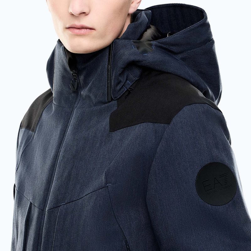 Мъжко скиорско яке EA7 Emporio Armani Elitary Fashion fancy blue herringbo 4