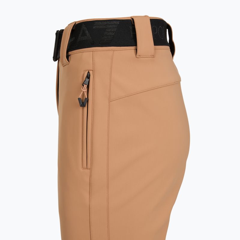Дамски скиорски панталони EA7 Emporio Armani Pure Softshell Waisted mocha mousse 3