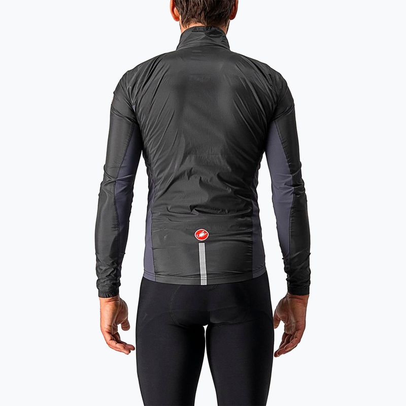 Мъжко яке за колоездене Castelli Squadra Stretch light black/dark grey 2