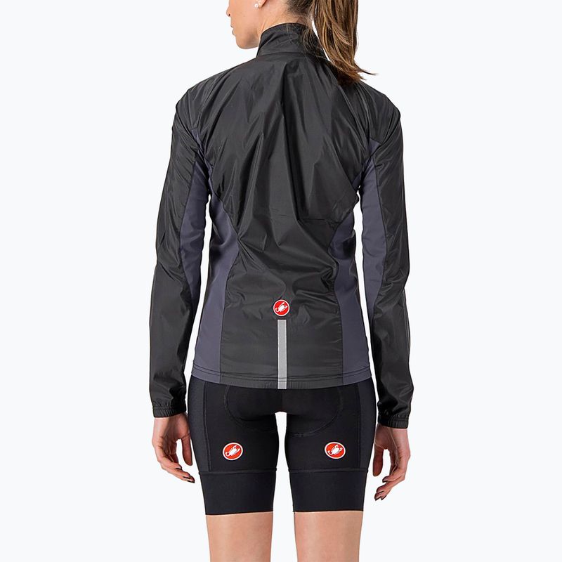 Дамско яке за колоездене Castelli Squadra Stretch light black/dark grey 2