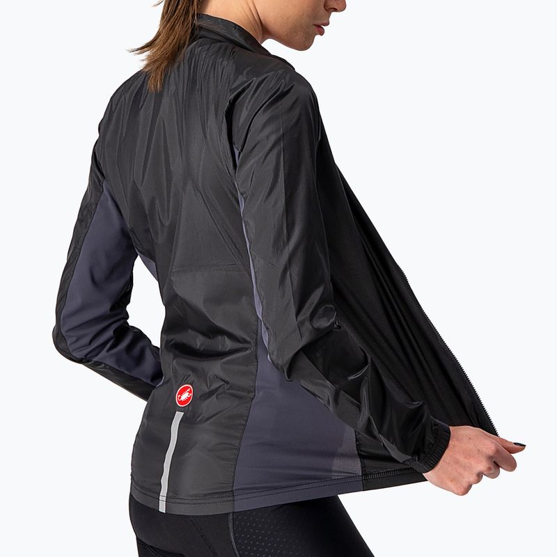 Дамско яке за колоездене Castelli Squadra Stretch light black/dark grey 4
