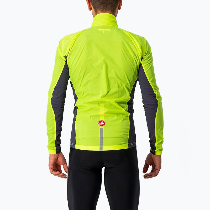 Мъжко колоездачно яке Castelli Squadra Stretch electric lime/dark gray 2