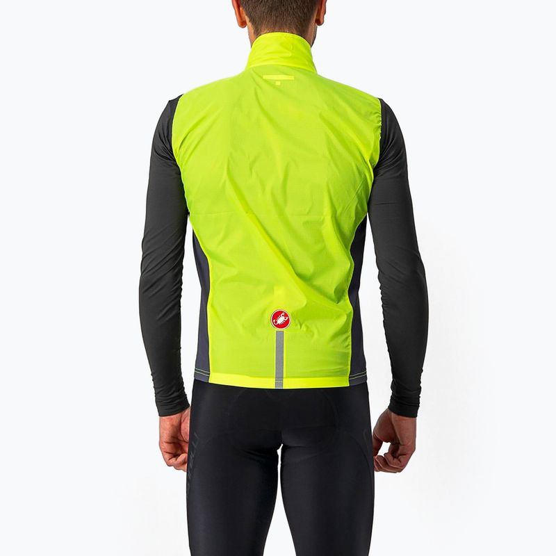 Мъжка жилетка за колоездене Castelli Squadra Stretch electric lime/dark grey 2