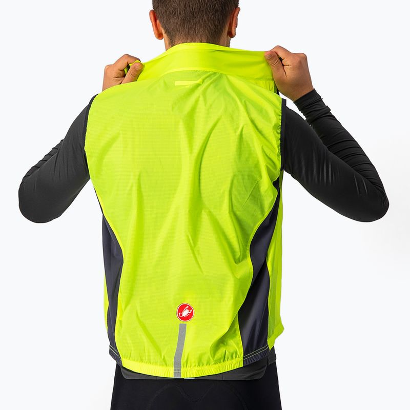Мъжка жилетка за колоездене Castelli Squadra Stretch electric lime/dark grey 4