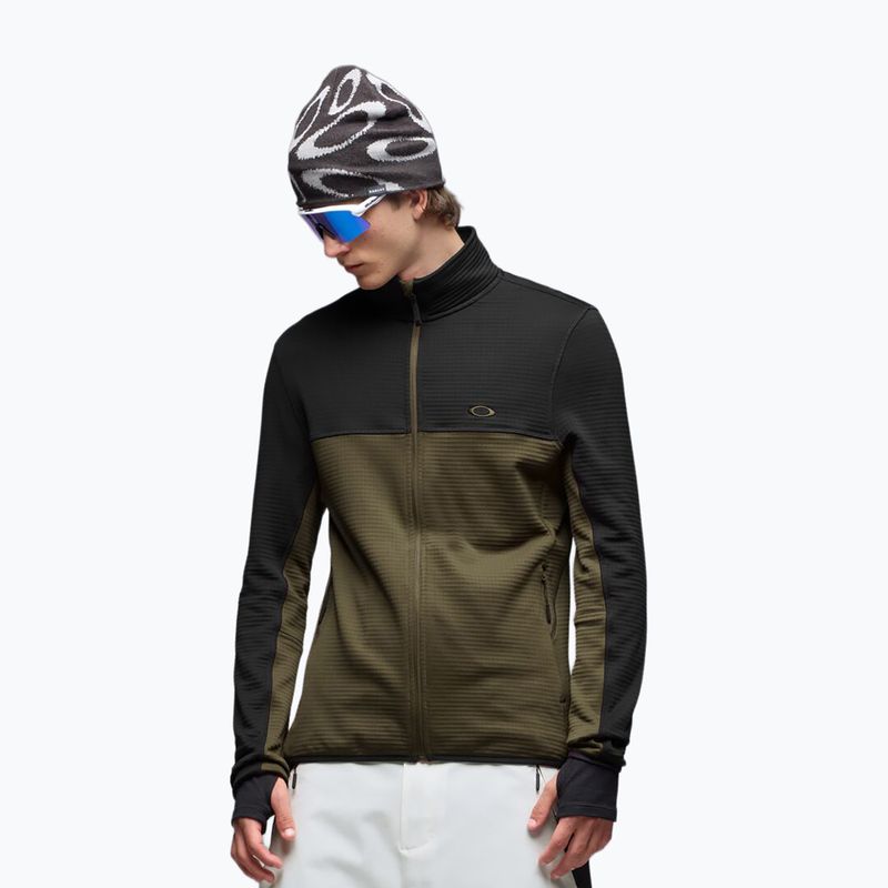 Мъжки суитшърт Oakley Canopy FZ blackout/deep olive
