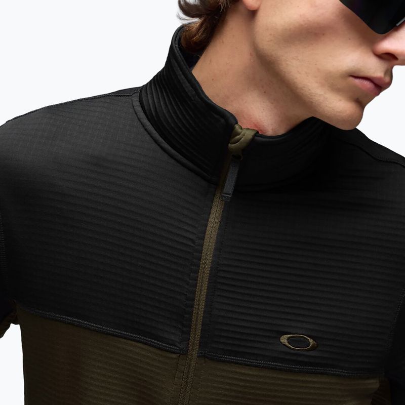 Мъжки суитшърт Oakley Canopy FZ blackout/deep olive 4