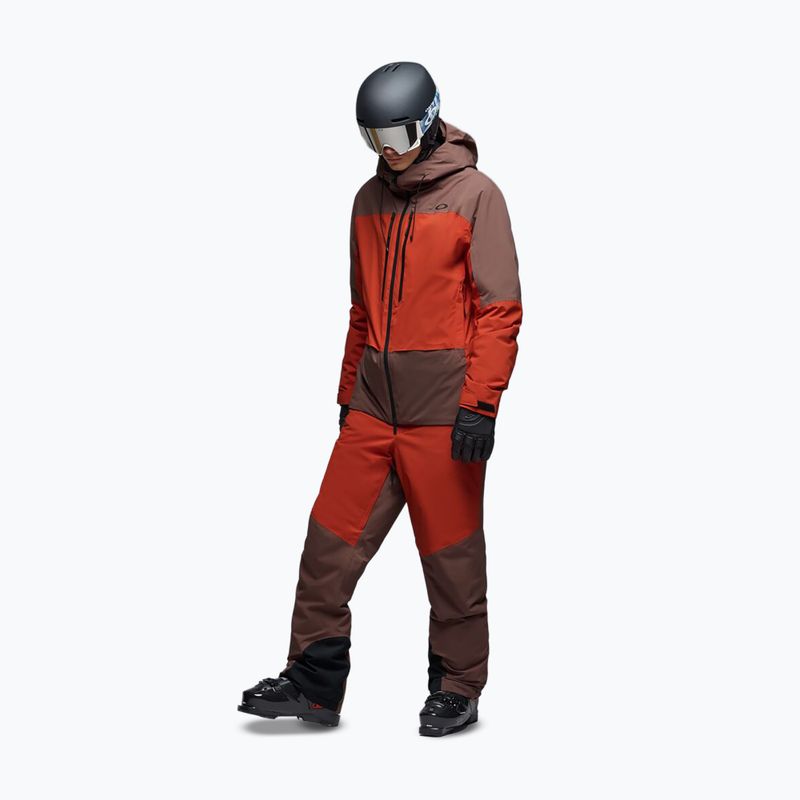 Мъжко скиорско яке Oakley Canopy Pro Insulated dark umber/flame red 2