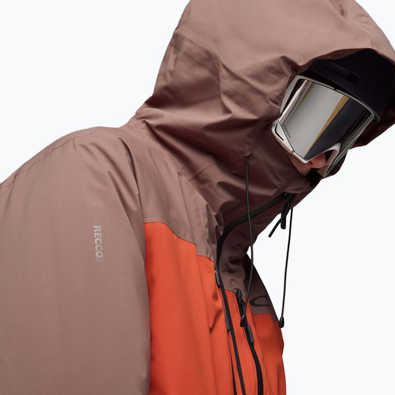 Мъжко скиорско яке Oakley Canopy Pro Insulated dark umber/flame red 4