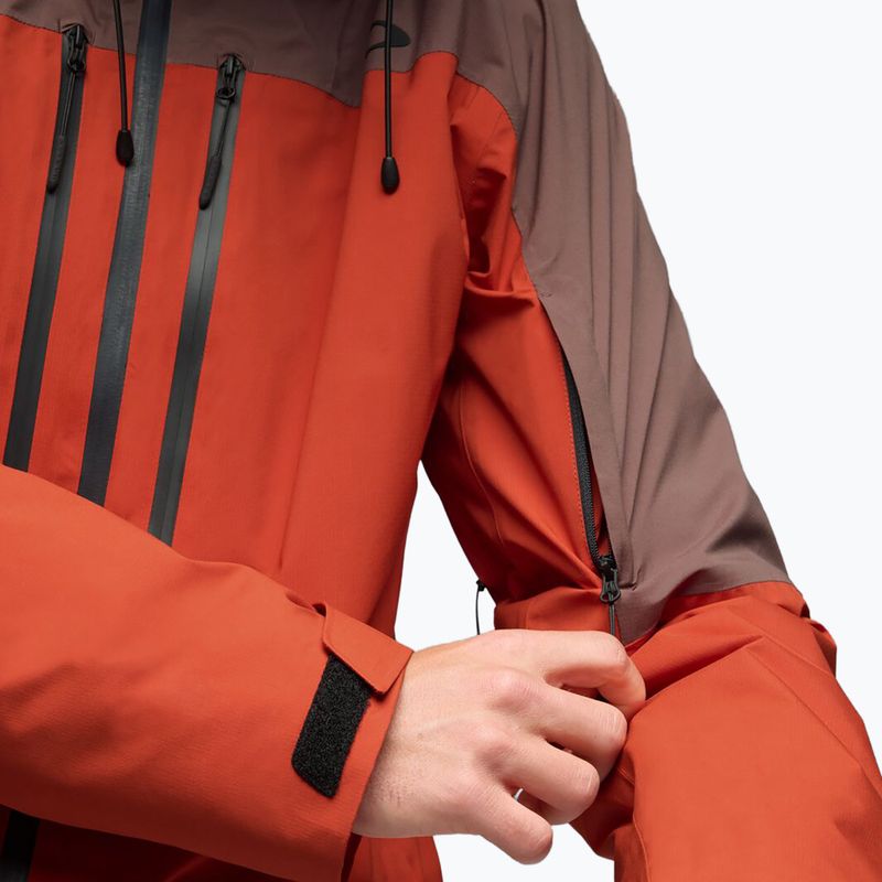 Мъжко скиорско яке Oakley Canopy Pro Insulated dark umber/flame red 5