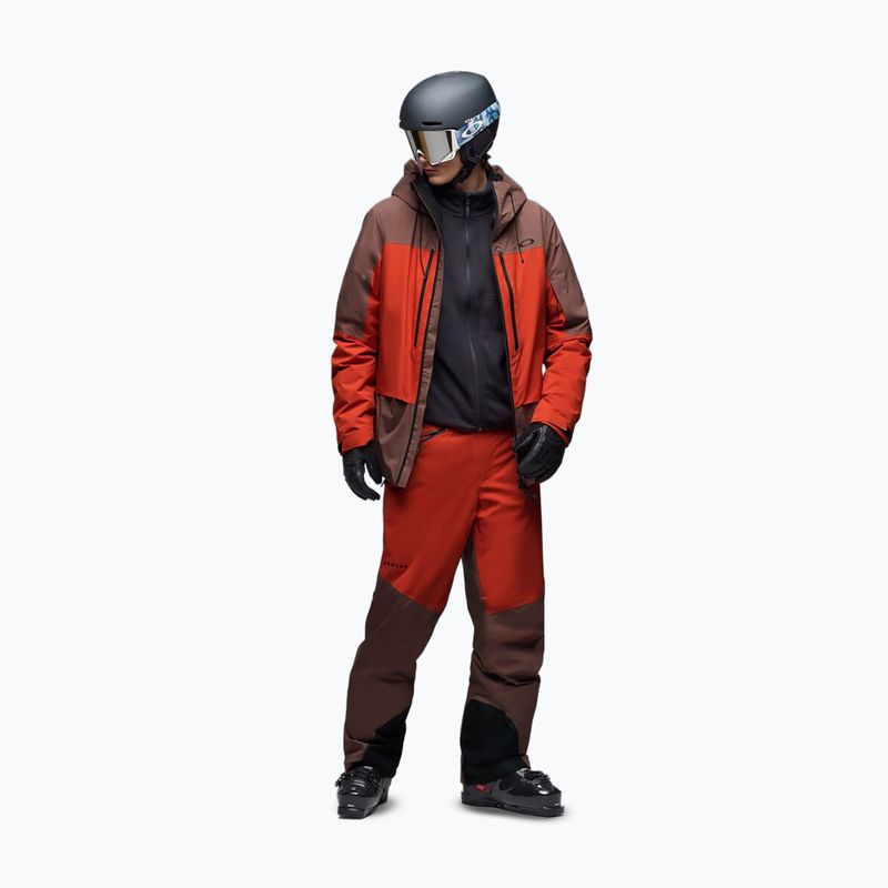 Мъжки скиорски панталони Oakley Canopy Pro Insulated Dark Umber/Flame Red 2