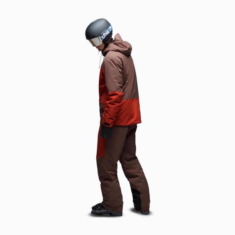 Мъжки скиорски панталони Oakley Canopy Pro Insulated Dark Umber/Flame Red 3