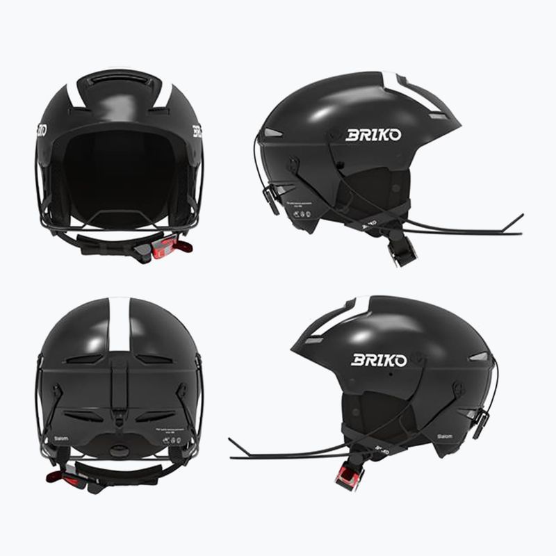 Скиорска каска Briko Slalom Epp 2.0 shiny black/white 10