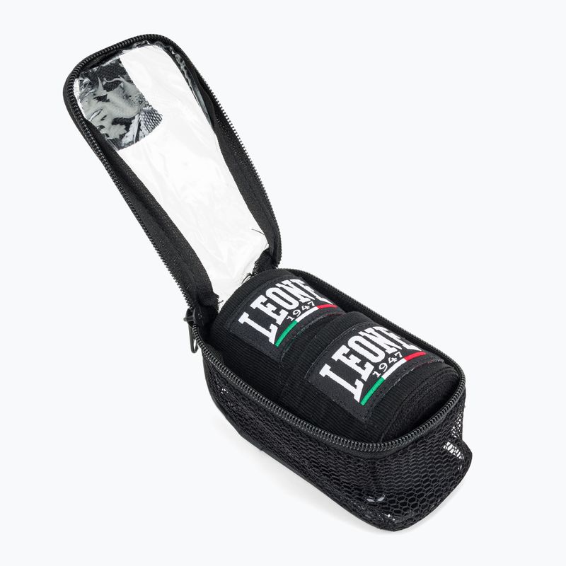 Боксови бандажи LEONE 1947 Hand Wraps 350 cm black 3