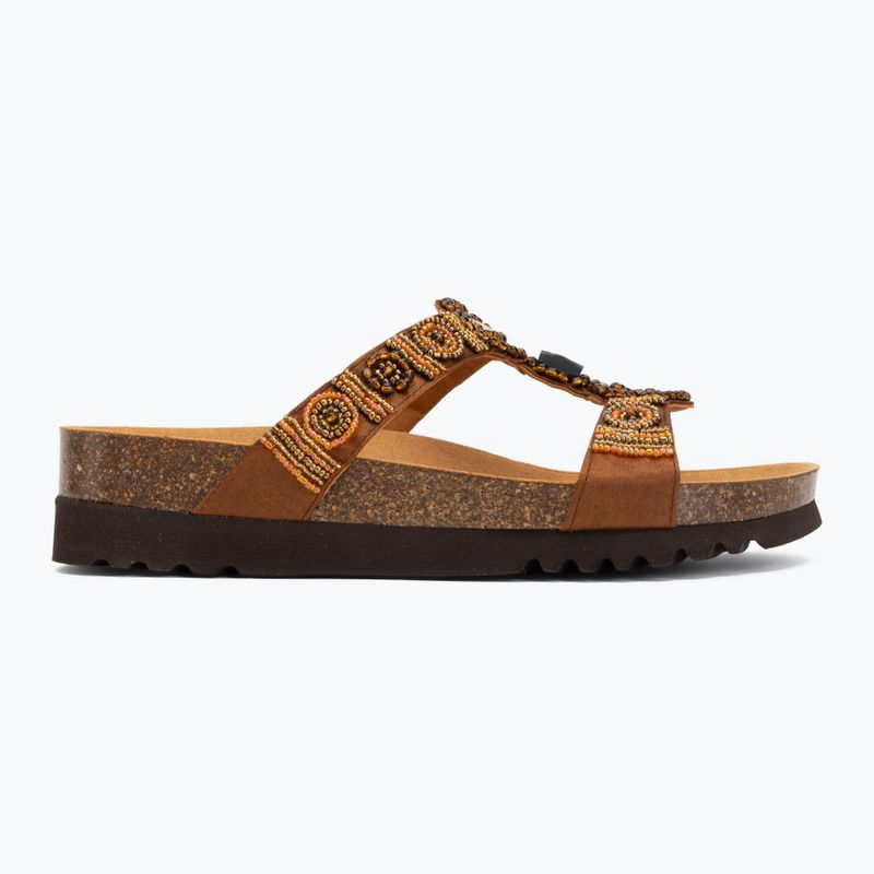 Дамски чехли Scholl New Bogota Wedge Med cognac/multi 2